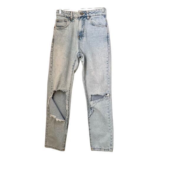 Cotton:On Women's Jeans Size 2 Distressed Stretch Acid Wash Ripped - Picture 1 of 7